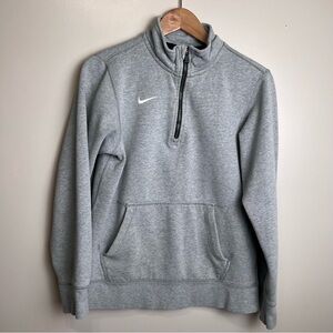 Nike Women’s Heather Gray Half-Zip Heavy Sweatshirt Pullover EUC